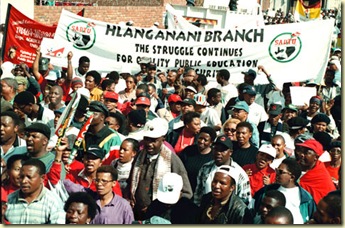 SA Teachers Union Strike 2008 sadtu org za