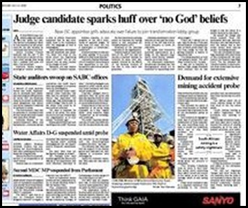 Paterton Grahamstown advocate and atheist applies for bench