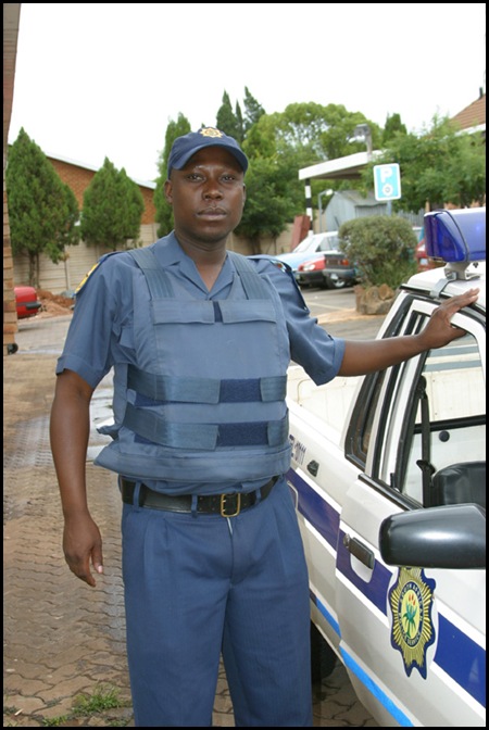 Bulletproof vests used by SAPS pic from official SAPS website the undone zipper is not part of the official dress code