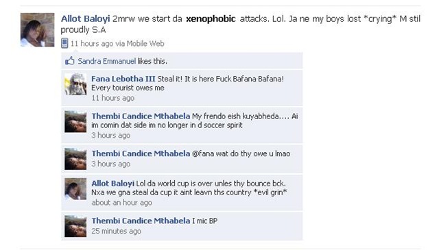 [Baloyi Allot June172010 Tomorrow We start Xenophobic attacks Facebook[6].jpg]