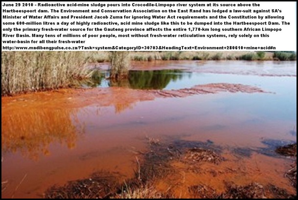 Acid Mine Drainage outflow from Hippo Dam Puc Lefterink
