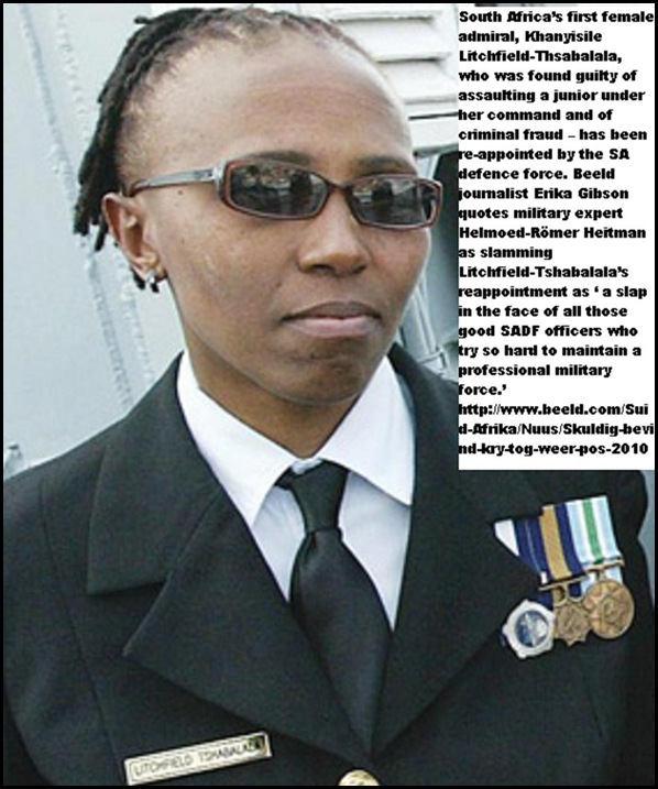 Litchfield_Tshabalala senior-admiral guilty of fraud but gets reappointed by SADF hq