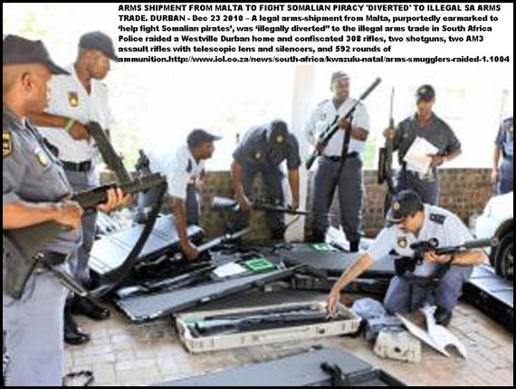 ARMS FOR SOMALIA DIVERTED BY SMUGGLERS IN SOUTH AFRICA RAID DEC242010