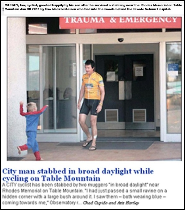MACKEY Ian cyclist stabbed Rhodes Mem_TableMountain_Jan302011 PIC his son CapeTimes