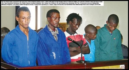 Potgieter family five of 6 massacre suspects Lindley courtDec132010