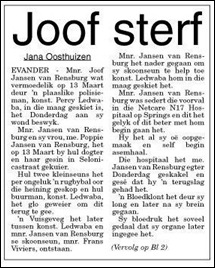 Rensburg van Joof Janse, dead shot by cop Evander 13 march2011