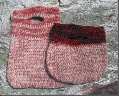 crochet felted bag