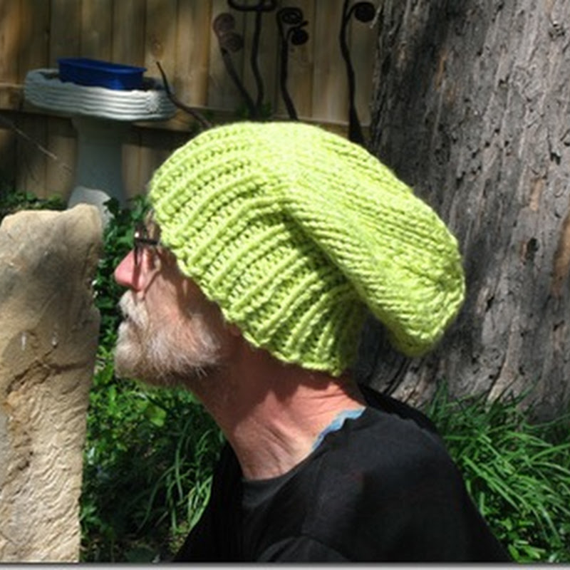 Knitting Dragonflies Knitted Flat Slouchy Hat Pattern