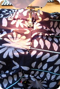 sew down pleats