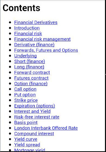 Financial Derivatives