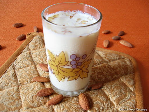 Almond Milk Drink or Badam Milk