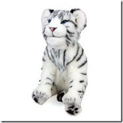 WowWee Alive White Tiger Cub Plush Robotic Toy in White/Black