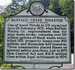 Buffalo Creek Disaster Marker in Man, WV