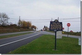Forbes Road marker looking west on Route 30