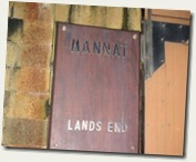 Mannat Lands End: the doorway sign