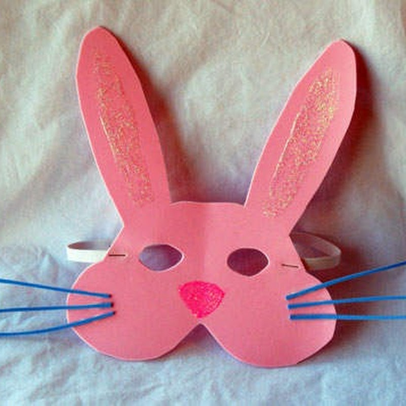 Manualidad máscara conejo de Pascua en foami