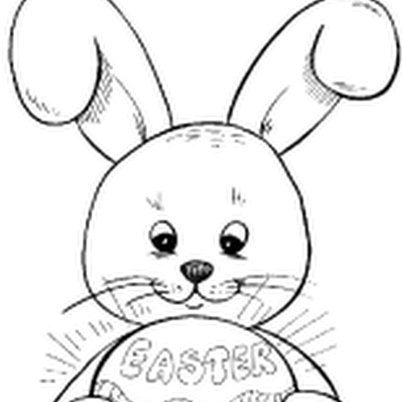 Dibujos para colorear conejos de Pascua y huevos