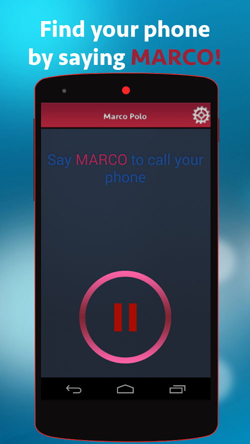 Android application Marco Polo - Find Your Phone screenshort