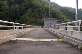 左岸より天端を望む