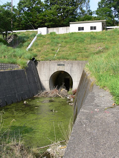 View of temporary drainage tunnel