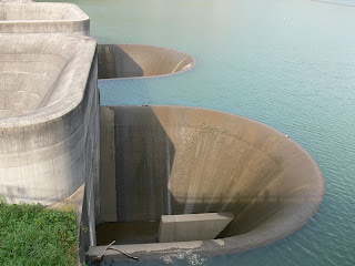 View of the permanent flood discharge
