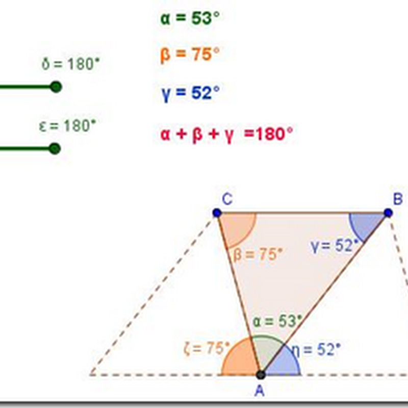 matematicamedie: Somma degli angoli interni di un triangolo. Dal triangolo  degenere a …
