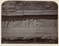 Basreliëf op het pendopo voetstuk aan de westzijde van Candi Panataran.