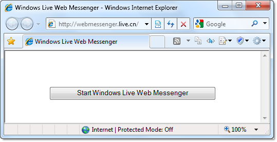 Windows Live Web Messenger 入口