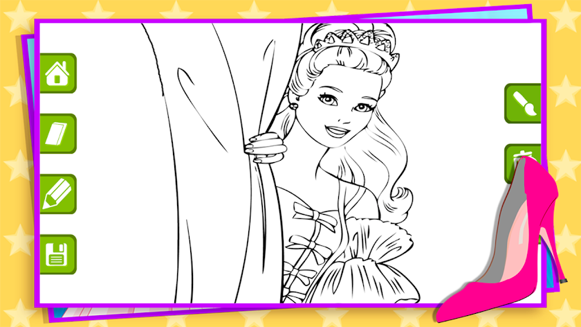 Princess Girl Coloring Screen 3