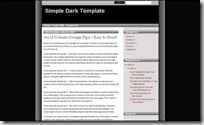 simple dark template
