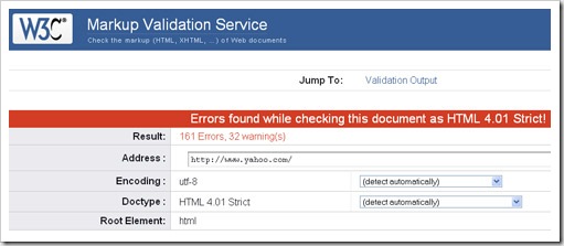 yahoo invalid html