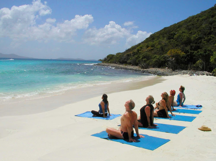 Whether you're a yoga veteran or newcomer, join in a refreshing yoga instruction on a beach during your SeaDream voyage.