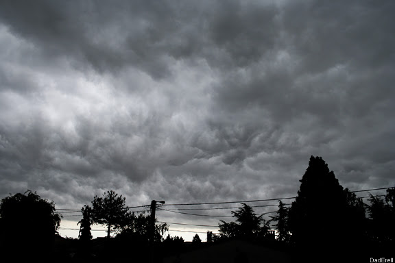 Ciel tourmenté avant un orage.