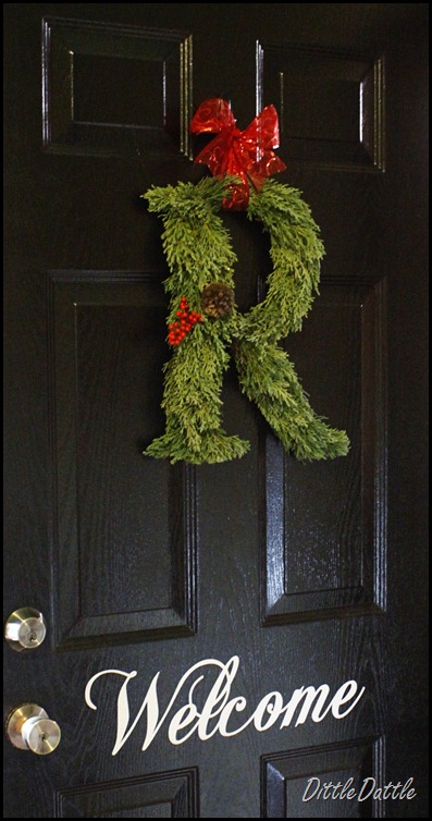 Fresh Cedar Letter Wreath