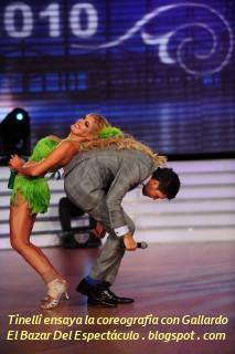 Tinelli ensaya la coreografia con Gallardo.JPG