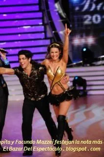 Pampita y Facundo Mazzei festejan la nota más alta..JPG