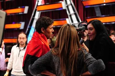 Marcelo y Alfano con la numeróloga Piti.JPG