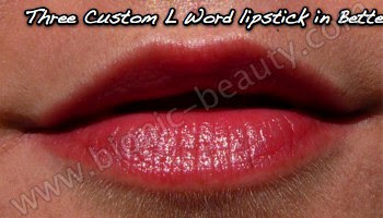 Three Custom Color The L Word lipstick in Bette