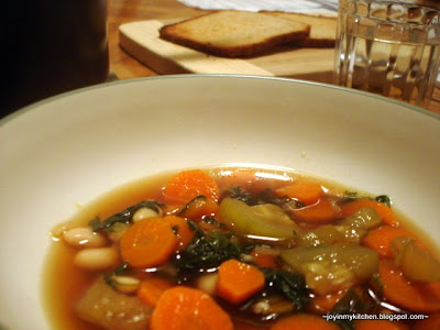 Finding Joy in My Kitchen: Vegetable Spinach Soup