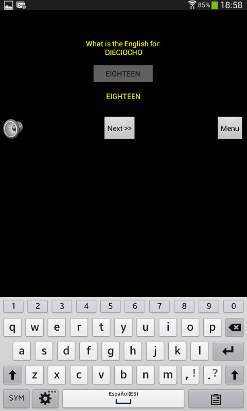 Linkword Spanish SA Complete Screen 2
