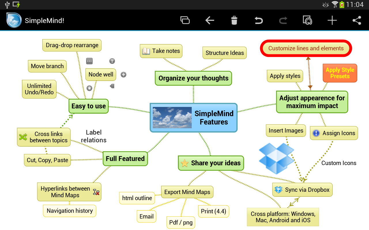 SimpleMind mind mapping - Android Apps on Google Play
