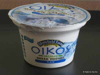 Oikos Greek Yogurt (Plain) by Stonyfield Farm - Photo by Taste As You Go