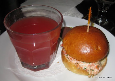 Mini-Lobster-BLTs-Watermelon-Aqua-Fresca-Trinity-Place-New-York-NY-tasteasyougo.com