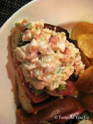 Lobster Roll at Blue Fin in New York, NY - Photo by Taste As You Go