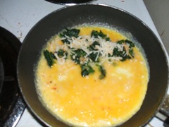spinach and cheese going in