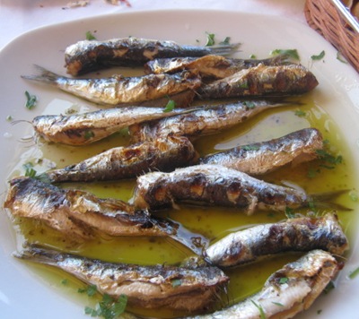 rhethymno cliffside lunch sardines