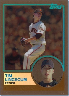 2008 Topps Chrome Lincecum TCH Brown Refractor 20 of 100