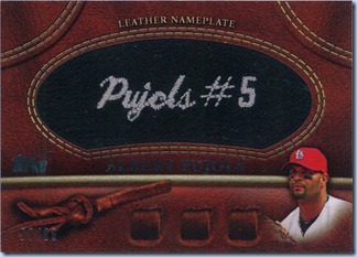2011 Topps S1 Pujols Black Leather 55 of 99