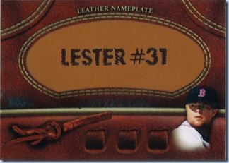 2011 Topps Lester Name Plate
