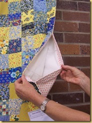 Weighted quilt pocket